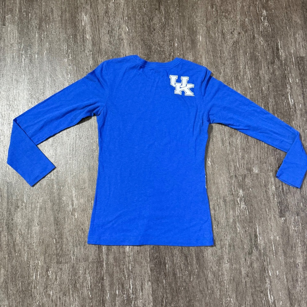 Nike‎ Kentucky Wildcats T-Shirt Womens Medium Blue Long Sleeve Slim Fit Graphic - Picture 4 of 4